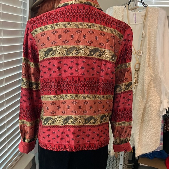 Coldwater Creek Vintage Multicolor Patterned Blazer - Picture 2 of 5